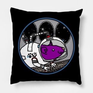 Spaceman Purple Rat in a Spaceship Pillow