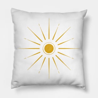 Golden Sun Burst Pillow