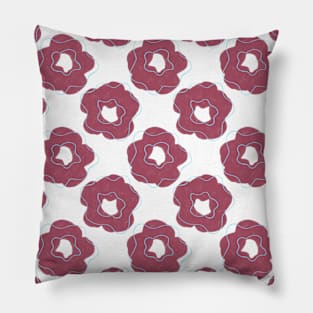 Pink loose pencil flowers pattern Pillow