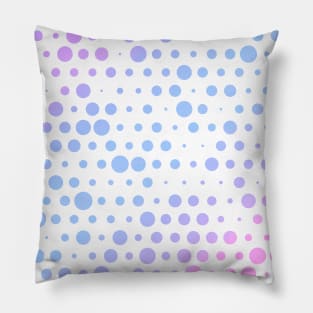 Light Pastel Purple, Magenta, Blue, Violet & Pink Minimal Polka Dot Pattern Pillow