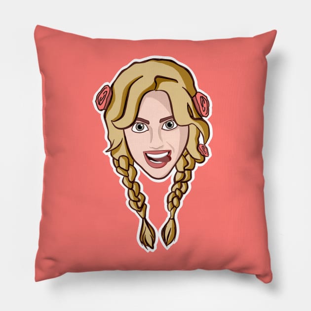 Miley Happy Hippie Pillow by silveysart