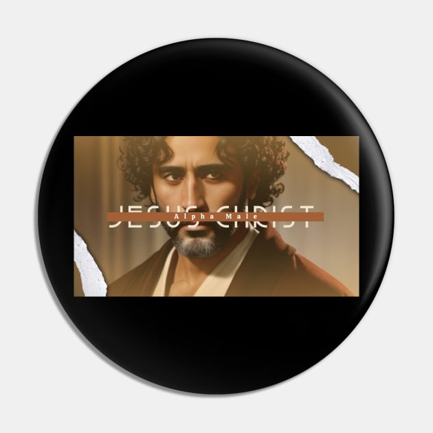 Jesus Christ Alpha Male Pin by TheCrossandTheCufflink