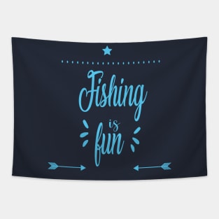 Fishing is fun Tapestry