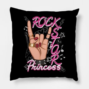 Electric Pink Rockstar Princes Pillow