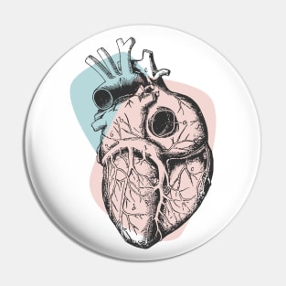 Anatomical Heart • Pastel Pink & Blue • Pastel Goth Pin