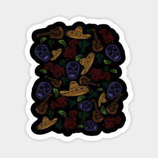 Mexican Pattern Design Coloured No.2 Magnet