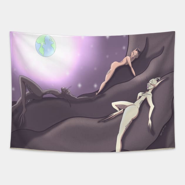 Life is But an Extraterrestrial Dream Tapestry by sofjac