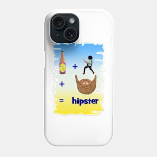 Hipster, craft beer, beard, indie bands Phone Case