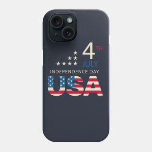 happy 4th of July usa flag independence day Phone Case