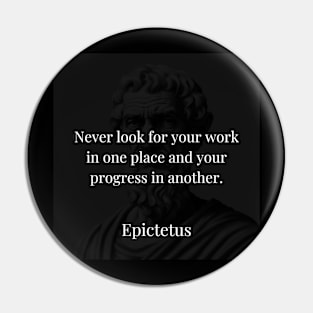 Epictetus's Guiding Principle: Unity of Effort and Progress Pin