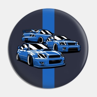 Blue WRX STI JDM Legends Pin