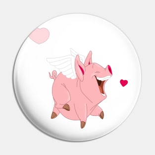 Happy hop hop pig Design Pin