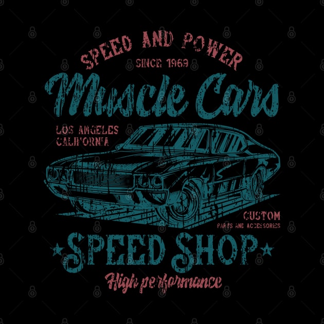 Muscle car custom garage distressed by SpaceWiz95