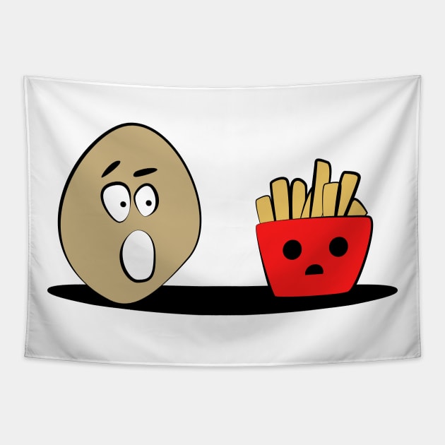 potato fries Tapestry by Johnny_Sk3tch