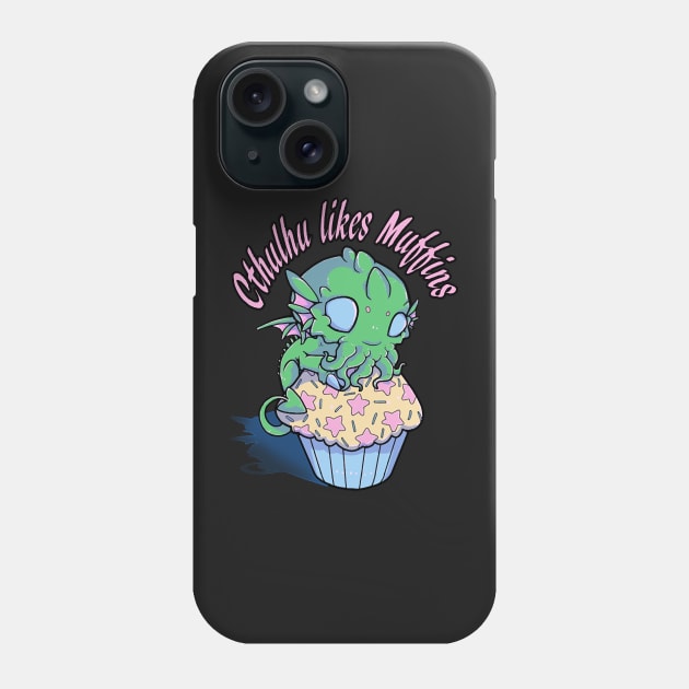 Cthulhu likes Muffins Phone Case by anosek1993