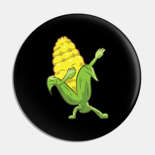 Dabbing Corn Cute Dancing Corn Gift For Corn Farmer Pin by EQDesigns