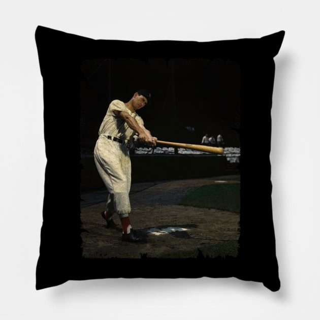 Ted Williams in Boston Red Sox Pillow by PESTA PORA