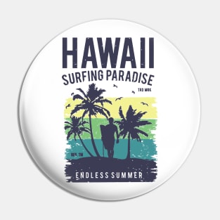 Hawaii Surfing Paradise Pin