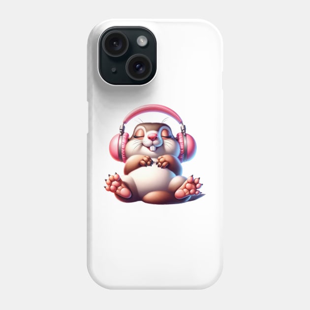 Chill Beats Chipmunk - Zen and the Art of Relaxing Tunes Phone Case by vk09design