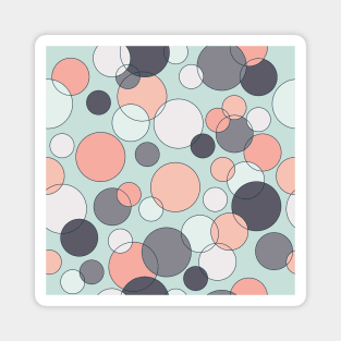 Spots and Dots Pink and Blue Magnet