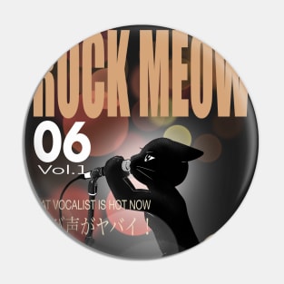 ROCK MEOW Pin