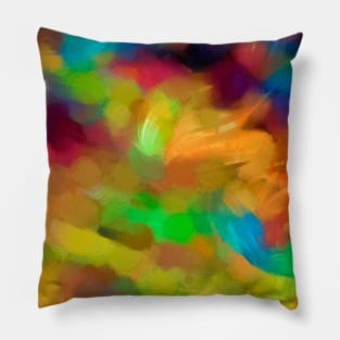 Colored paint spots. Pillow