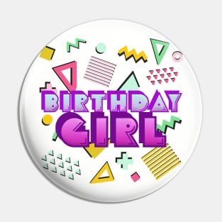 Birthday Girl // 80s Style Graphic Tee Pin