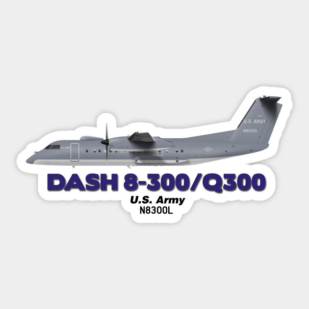 DeHavilland Canada Dash 8-300/Q300 - U,S, Army - Q300 - Sticker