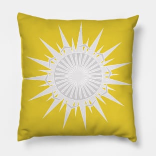 Yellow Sun Pattern Pillow