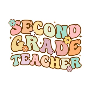 Vintage 2nd Second Grade Teacher Back To School Gifts T-Shirt