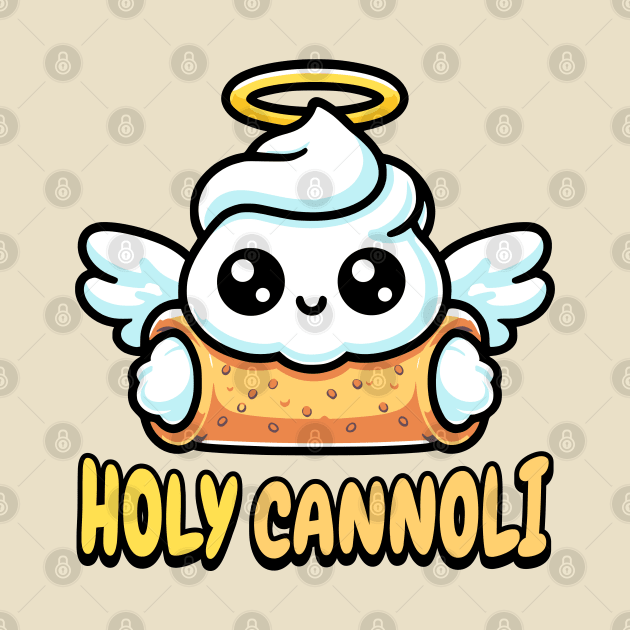 Holy Cannoli! Cute Cannoli Dessert Pun by Cute And Punny