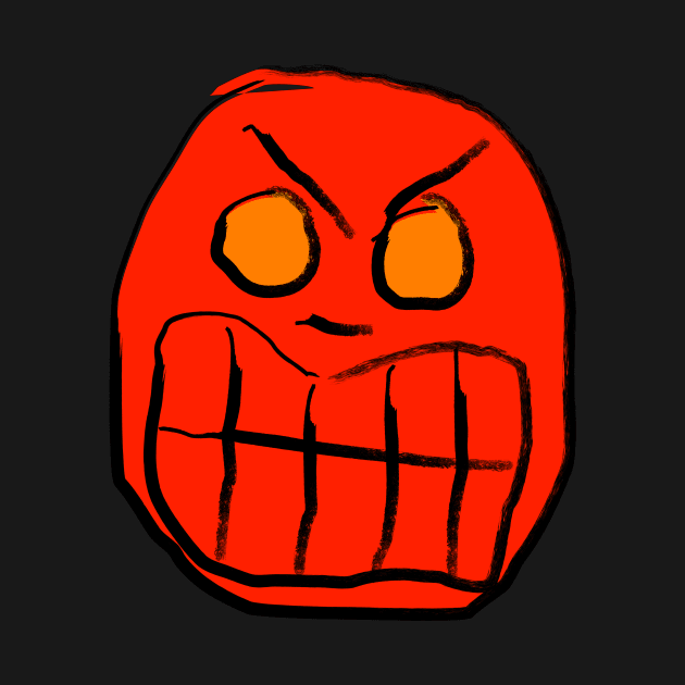 red angry face by pauloneill-art