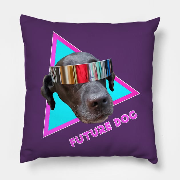 Future Dog Pillow by DorkTales