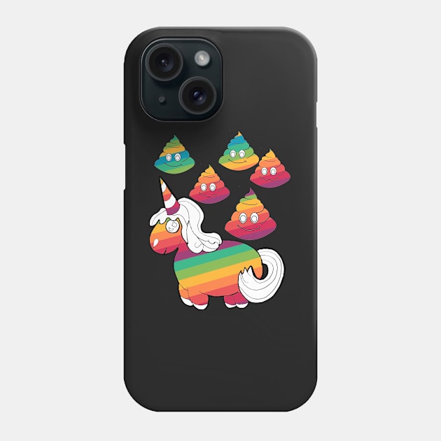 Rainbow Unicorn Poop Design Cool Phone Case by GreenCowLand