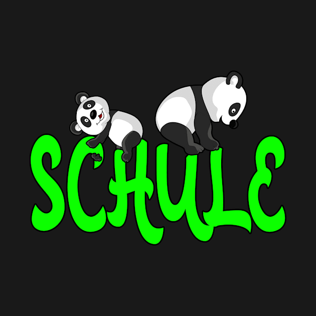 Panda School Gift Idea Design Motif by Shirtjaeger