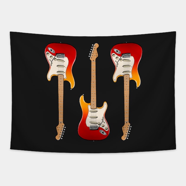 Triple Tequila Sunrise Stratocaster Tapestry by saintchristopher