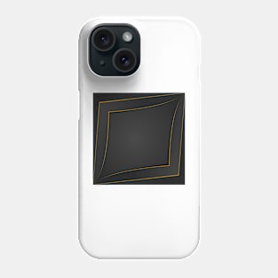 Golden polygonal abstract pattern on grey black background filling the frame. Phone Case