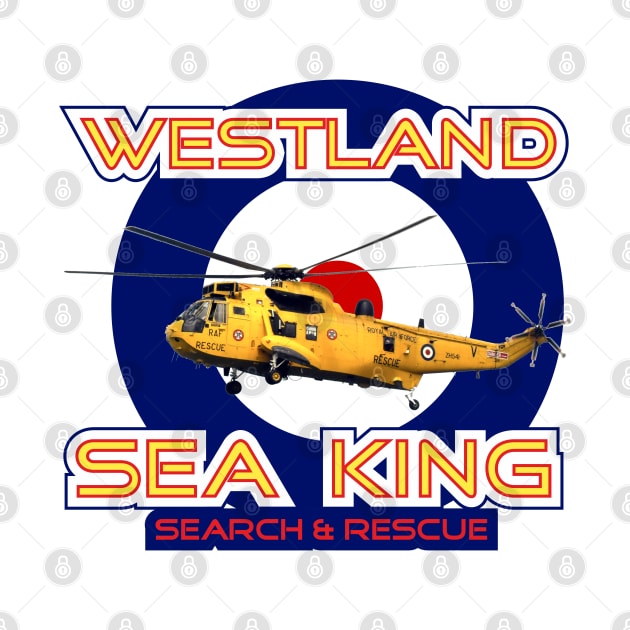 Westland Sea King Search and rescue helicopter in RAF roundel, by AJ techDesigns