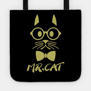 Gold Mr Cat Tote