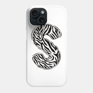 Zebra Letter S Phone Case