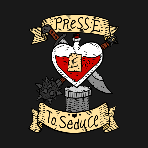 press E to.. gaming Shirt design. by JJadx