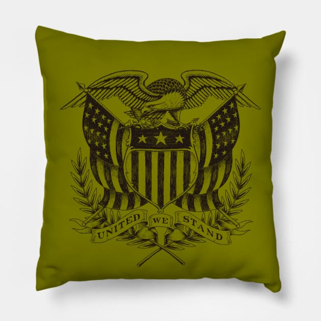 United We Stand Pillow by 461VeteranClothingCo