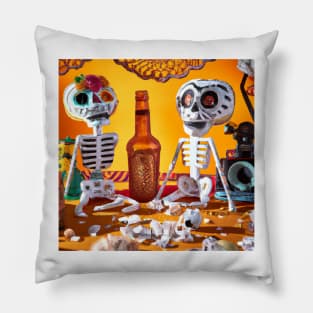 Day of the Dead Skulls Pillow