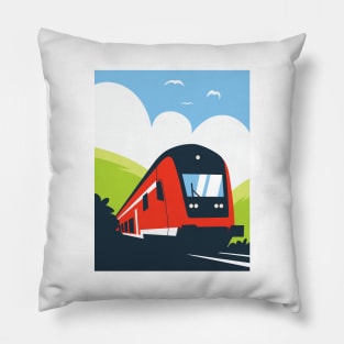 Red train Pillow