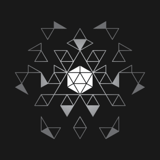 Cyberpunk Geometric D20 T-Shirt