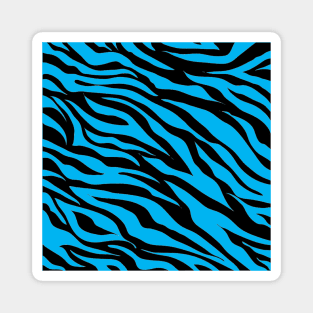 Tiger Print Blue Magnet