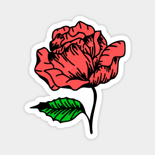 Aesthetic Red Rose Magnet