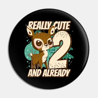 really Cute and already 2 - fawn children birthday Pin