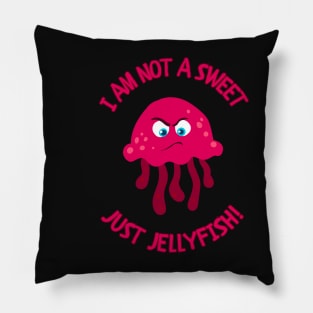 Am I Not A Sweet Jellyfish? Mauve Stinger Jellyfish Design Gift Ideas Evergreen Pillow