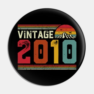 Vintage 2010 Birthday Gift Retro Style Pin